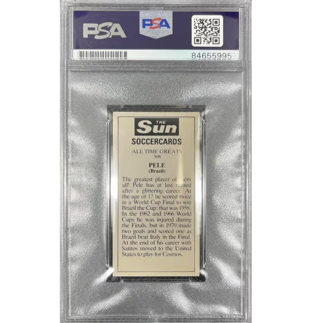 Pele Signed 1979 The Sun All Time Greats #308 – PSA 10 Autograph